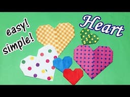 Origami Heart  Tutorial Super Easy and Simple! Valentine's Day Paper Craft Ideas for Kids