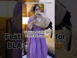 Myntra Finds Black Outfit For BLACK LOVERS in just 1700Rs 😍 #shorts #myntrafinds #black #outfit