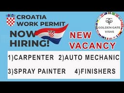 Croatia Work Permit | Urgent Hiring | Carpenters, Auto Mechanic, Finishers and Painters | Contact us