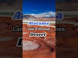 The Atacama Desert: A Timeless Land of Extremes #atacama #dry #desert