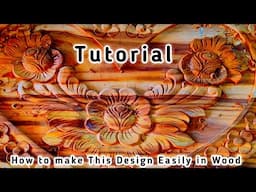 Carving Tutorial A to Z ll How to make This Design Easily ll Sunil Wood Carving