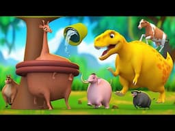 Mud Giraffe's Mad Run: T-Rex, Monkey, Elephant & Giraffe in Hilarious Animal Adventures!