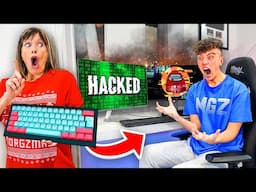 Wireless Keyboard Prank HACK on Morgz Playing Among Us...