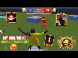 BEST FUNNY 😂WOW GAMEPLAY with MY GIRLFRIEND CHALLENGED ME 🔥Pubg Mobile