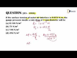 Numerical on Calculation of Excess Pressure 4