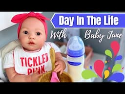 Day In The Life Of A Reborn Toddler: Feeding, Changing, Playing & Bath with Baby June!