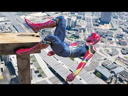 IRON SPIDERMAN Worst Ragdolls in GTA 5 - 30 Minutes Ragdolls #20