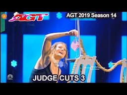 Cirque Du Sewer (Melissa Arleth &pet) rat act PATRIOTIC & FUN | America's Got Talent 2019 Judge Cuts