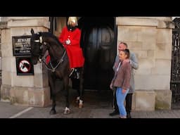 MOVE OUT OF THE BOX! IGNORANT COUPLE GOT TOLD OFF BY THE KING'S GUARD