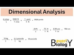 Dimensional Analysis