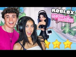 MY BOYFRIEND AND I PLAY ROBLOX DRESS TO IMPRESS