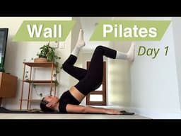 WALL PILATES BEGINNER WORKOUT | 7 Day Wall Pilates Challenge / Day 1