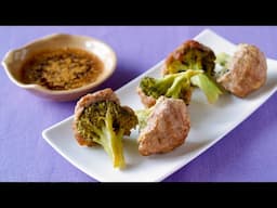 Gyoza Broccoli Jiaozi (Healthy Gluten-Free Idea without Gyoza Wrappers) 餃子ブロッコリー | OCHIKERON