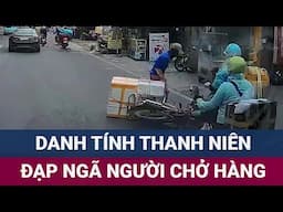 Đã xác minh danh tính nam thanh niên chở bạn gái đạp thô bạo xe máy của người giao hàng | VTC Now