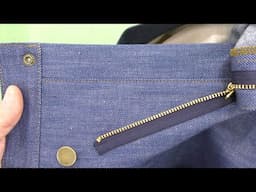 Long Denim Skirt with a Slit 🧵✂ Sewing Tutorial | Part 5