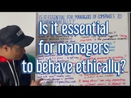 Is it essential for managers of a company to behave ethically?