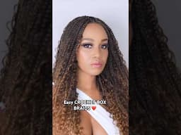 EASY CROCHET BOX BRAIDS 🔥#protectivestyle #braids #viralvideo #viralreels #roadto800k #trending