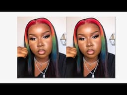 Rainbow Streaks Hair Tutorial + Soft Glam Makeup | Feat Slovehair