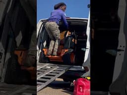 Unloading my Scag 36” V Ride II Stand-On Mower From A Van #scagmowers