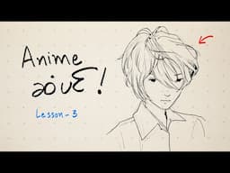 Lesson -  3 --- How to Draw Anime HAIR✨