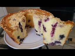 Homemade Blueberry Streusel Pound Cake