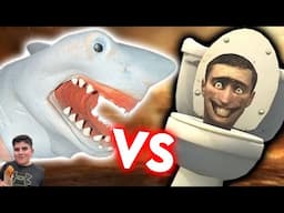 SHARK PUPPET VS SKIBIDI TOILET!