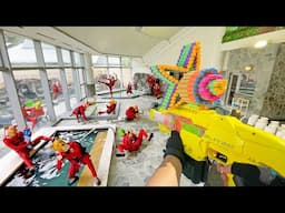 Nerf War | Water Park & Spa Battle 33(Nerf First Person Shooter)