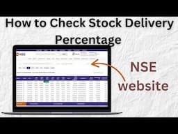 How to check stocks delivery percentage ll stock delivery percentage kaise check kare