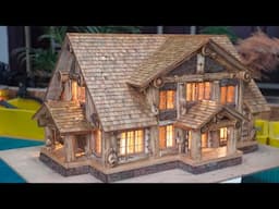 Time lapse to make a house, from wooden beams to completion. Part 1