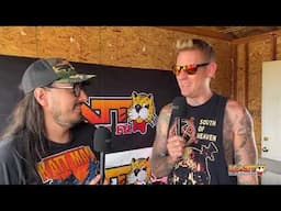 Mastodon's Brann Dailor breathing steam at Rocklahoma 2024