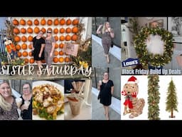 PUMPKIN PATCH + CHRISTMAS DECOR | Lowe’s Black Friday Build Up Deals (Sister Saturday vlog # 247)