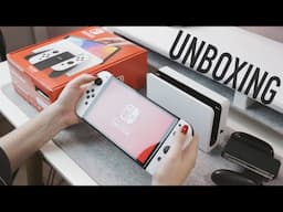 Unboxing Nintendo Switch OLED Nacional Branco 🕹 | O mais lindo de todos 😍