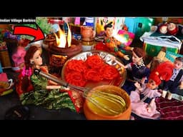 😍Barbie doll all day routine in indian village/Radha ki kahani/Barbie doll bedtime video