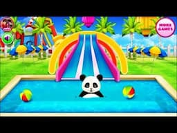 Enjoy Watching Summer Activities with Water Park Cleaning Panda Fun Time Video