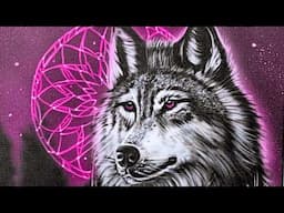 Airbrushing A Husky With A Dream Catcher