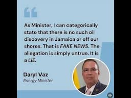 THE 7 BILLION BARREL OF OIL LIE #jamaicapolitics