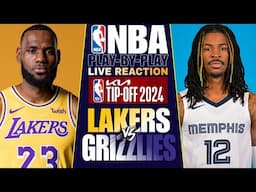 🔴LAKERS vs GRIZZLIES │ LIVE NBA Basketball Game Play-By-Play Reaction & Scoreboard