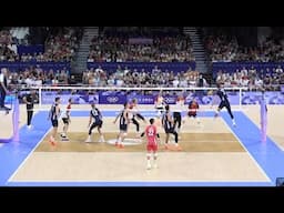 Volleyball USA Aaron Russell in USA - Germany 2024 Paris OG