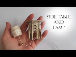 DIY Miniature Dollhouse Table & Lamp