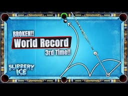 8 Ball Pool - I Broke my own WORLD RECORD 3rd TIME!! 25 CUSHIONS SHOT - Slippery ICE GamingWithK