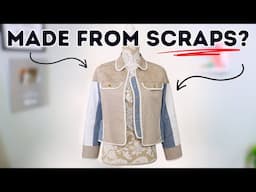 How I made this UNIQUE jacket entirely from FABRIC SCRAPS!