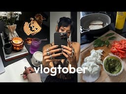 cosy productive vlog: decorating for halloween, pack with me + homeware haul/updates | vlogtober 5-7