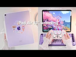 💜 NEW 2024 iPad Air 13" purple ‧₊˚ aesthetic unboxing 🍎 iOS18 📦 ESR accessories🖋️Lamy｜Genshin