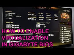 How to enable virtualization on Gigabyte bios - Quick and easy!