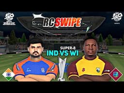 Real Cricket Swipe T20 WC Unlock | India Vs West Indies T20i WC Highlights Super-8 RC Swipe Gameplay