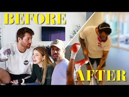 Complete Living Room Makeover! DIY Concrete Floor Part 2