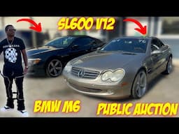 A MERCEDES BENZ SL600 & BMW M6 AT THE PUBLIC AUTO AUCTION