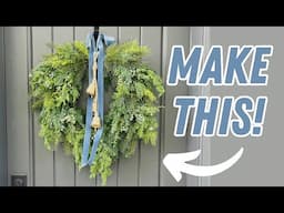 How to make a cascading juniper wreath with bells 🔔 🌿