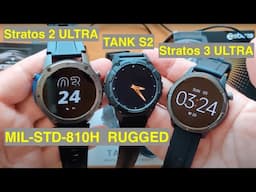 You asked for it: KOSPET TANK S2 vs ZEBLAZE Stratos 2 ULTRA vs Stratos 3 ULTRA Rugged Smartwatches