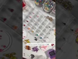 organizing my beads! satisfying asmr #beads #organization #asmrsounds #craftroom #craftsupplies #art